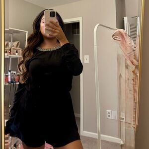 ASTR black long sleeve romper